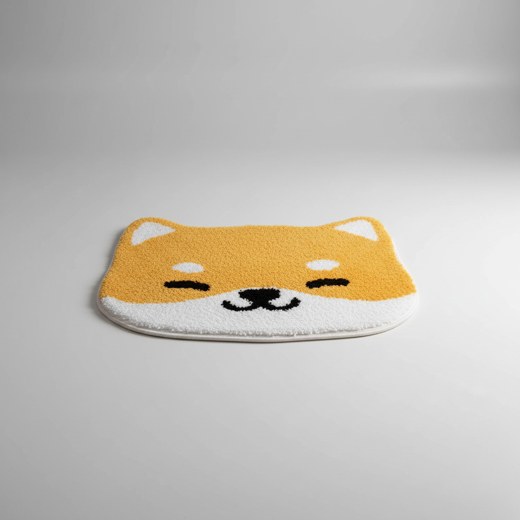 Absorbent HappyFeet microfiber anti-slip bath mat, an essential for any modern bathroom decor