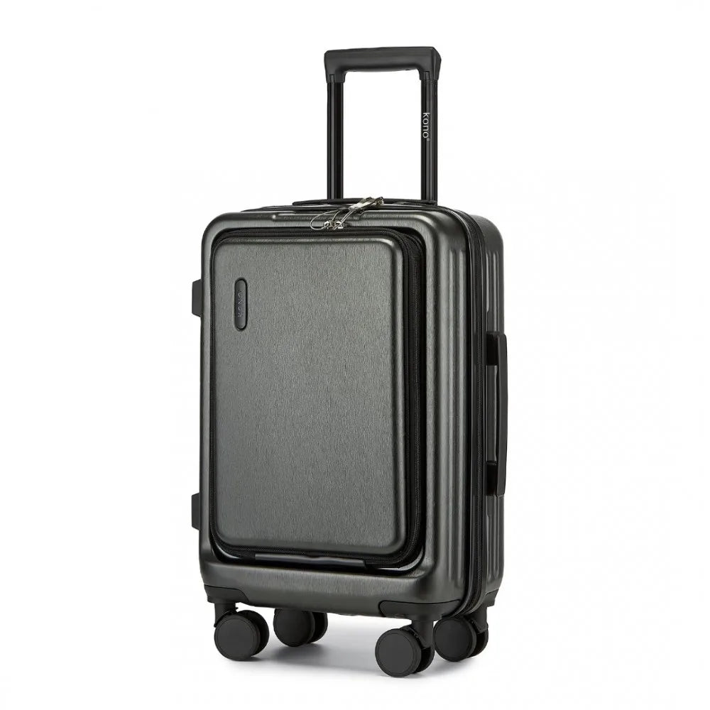 Experience smooth travel with this durable hard-shell spinner suitcase. Your perfect vacation essential.