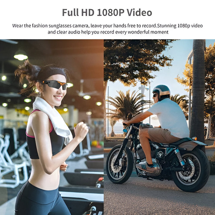 Stylish tech gadget: Unisex HD camera sunglasses offering discreet video recording & essential UV eye protection.
