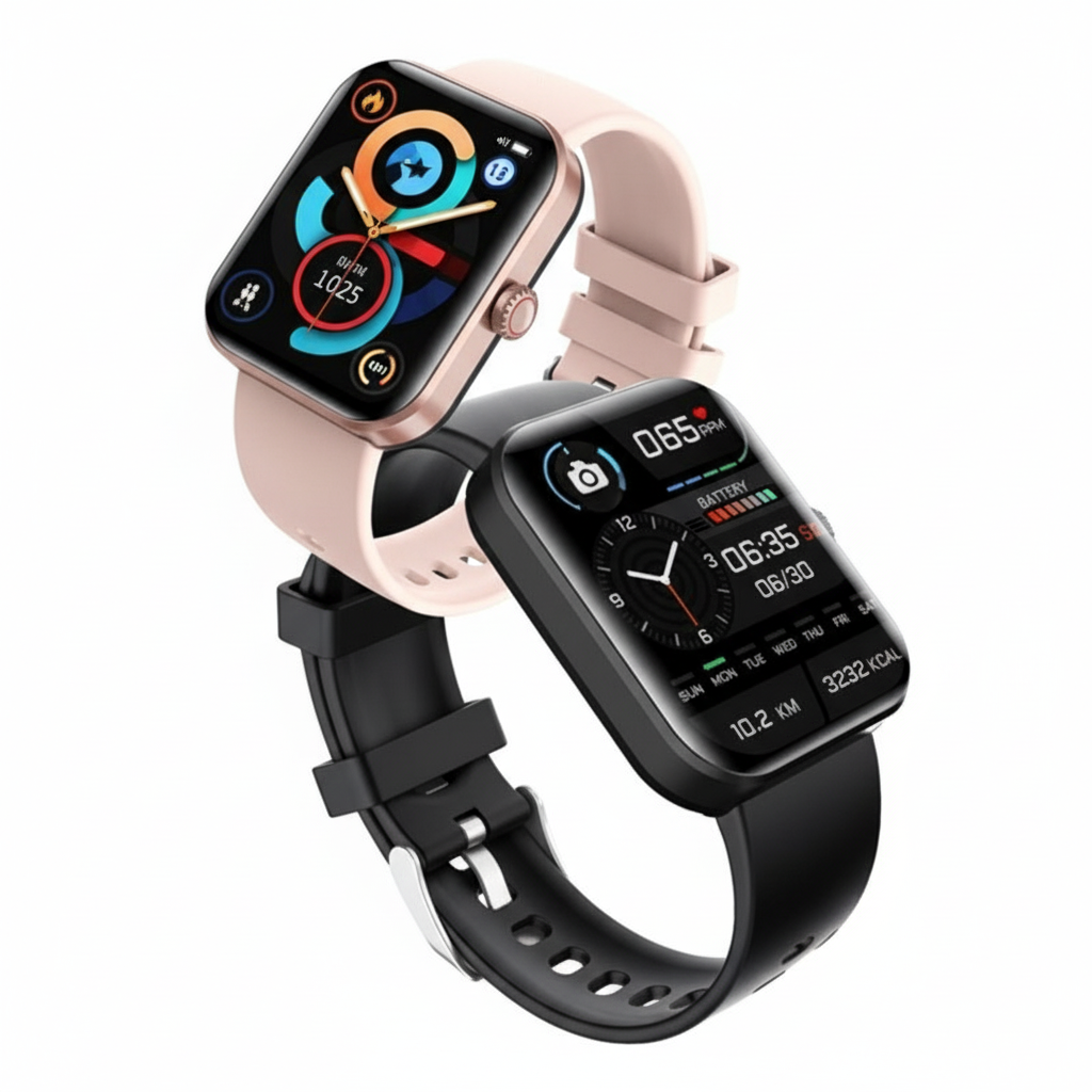 Digital watch face showing sleep tracking data. Unisex wellness device & activity tracker for daily health.