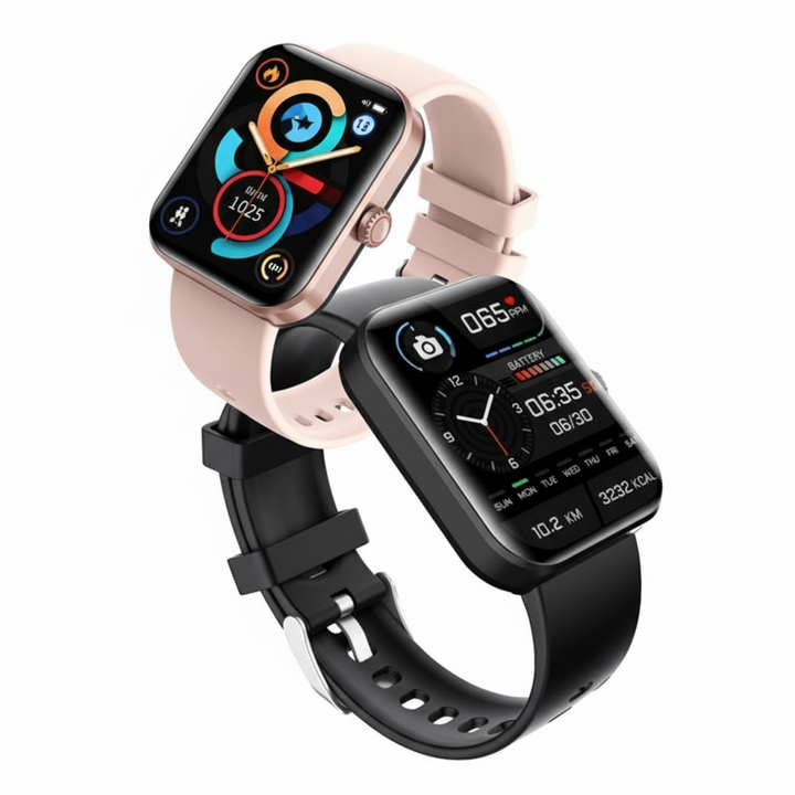 Digital watch face showing sleep tracking data. Unisex wellness device & activity tracker for daily health.