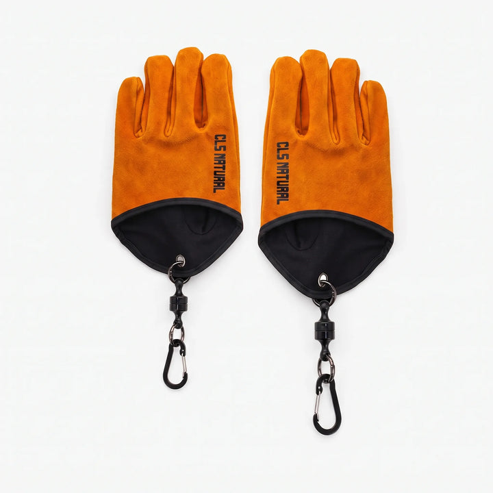 Reliable heat-resistant work gloves for cooking, camping, and BBQ. Unisex leather design for outdoor protection.