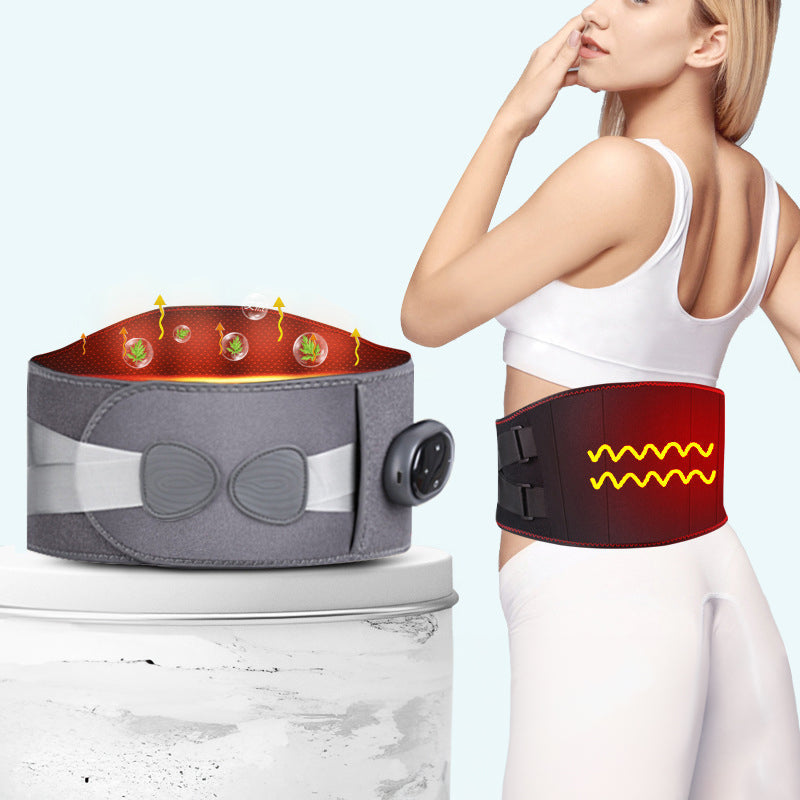 Portable & rechargeable back massager, offering vibration massage and heated therapy for ultimate muscle relaxation.