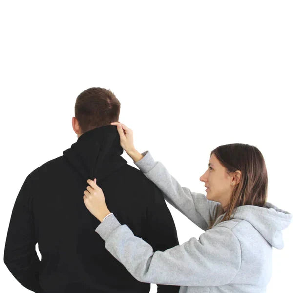 Cozy unisex heated hoodie, essential outdoor gear for winter adventures, providing warmth & comfort.