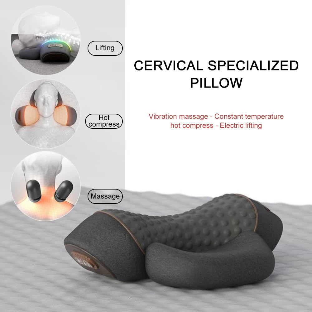 RelaxNeck heated neck massager: ergonomic design for optimal neck support and comfort.