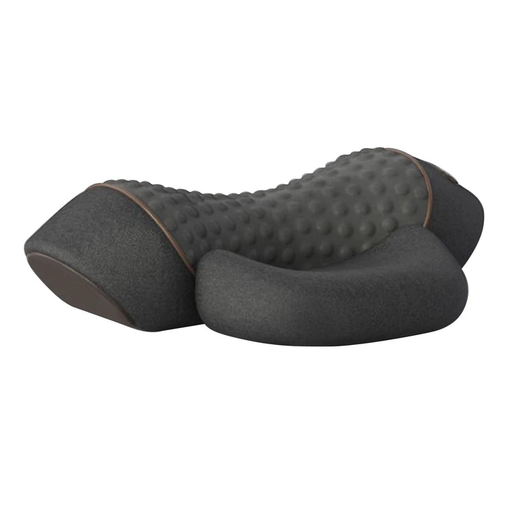 Therapeutic heated neck massager to alleviate stiff neck pain and promote overall relaxation.