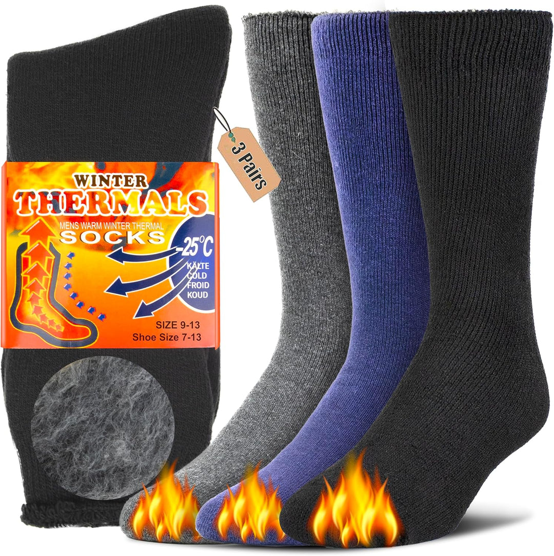 HeatGrip insulated thermal socks for winter boots. Ultra-warm & heavy-duty for extreme cold.