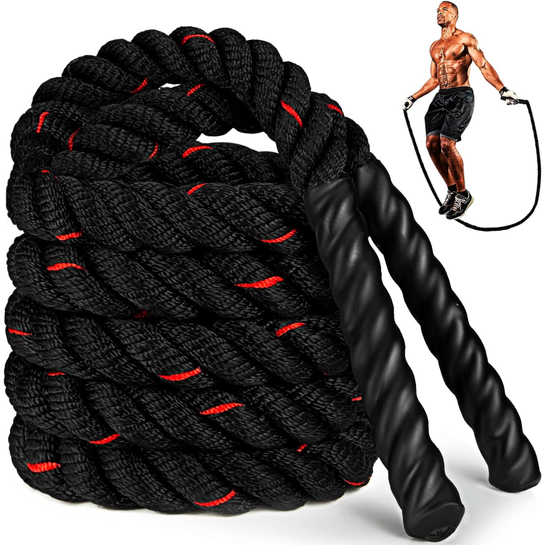Unisex heavy weighted jump rope for strength & cardio training, full body workout. Improve endurance.