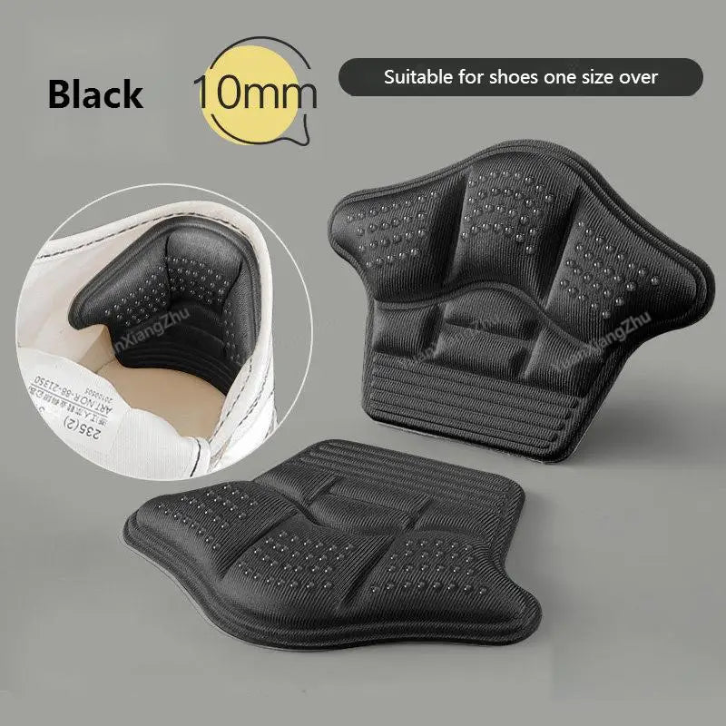 Unisex heel cushion inserts for shoes, self-adhesive design offering instant pain relief & foot protection.