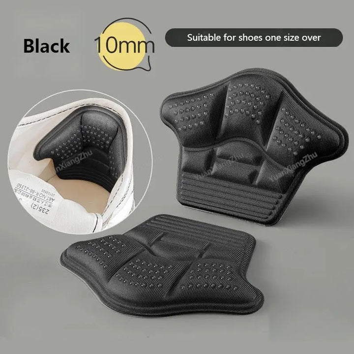 Unisex heel cushion inserts for shoes, self-adhesive design offering instant pain relief & foot protection.