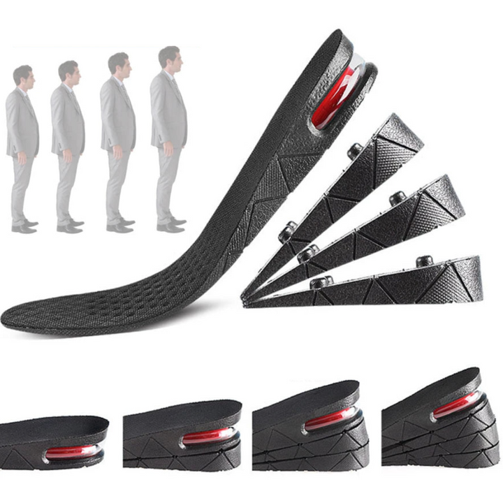 Unisex height increase insoles for invisible lift & comfort. Boost height subtly in any shoe.
