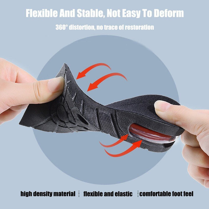 Get taller shoes instantly with these unisex invisible height lift insoles. Enhanced comfort.