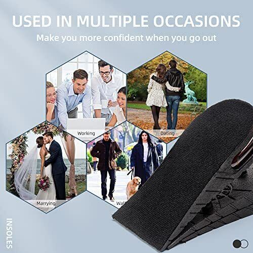 Men's & women's invisible height increase insoles. Enjoy a discreet lift & superior comfort.