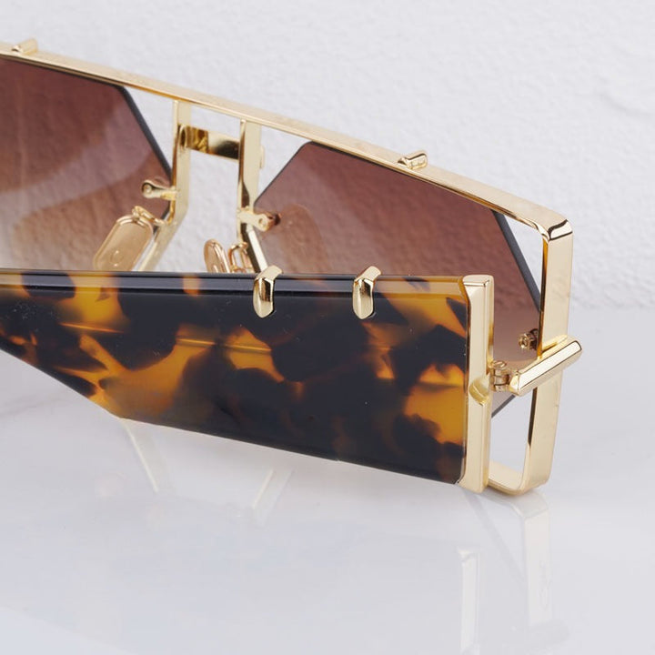 Unisex hexagon sunglasses, ultimate UV protection, perfect outdoor fashion accessory.