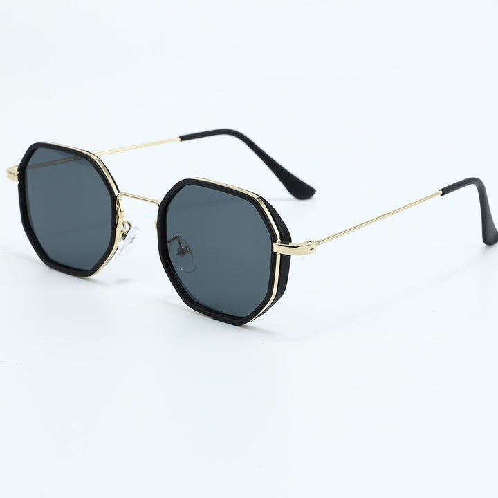 Unisex hexagonal UV400 sunglasses with durable, lightweight frames and effective eye protection.