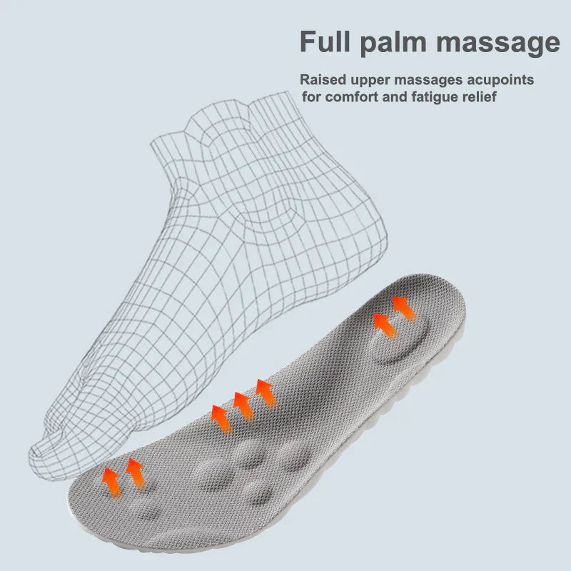 Breathable unisex sport insoles with advanced arch support, ideal for active lifestyles