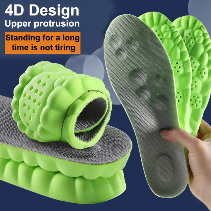 Comfort-fit, high-elastic sport insoles for arch support, perfect for running & sports