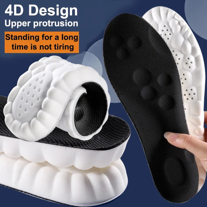Detailed shot of the textured surface of unisex sport insoles, promoting breathability and grip.