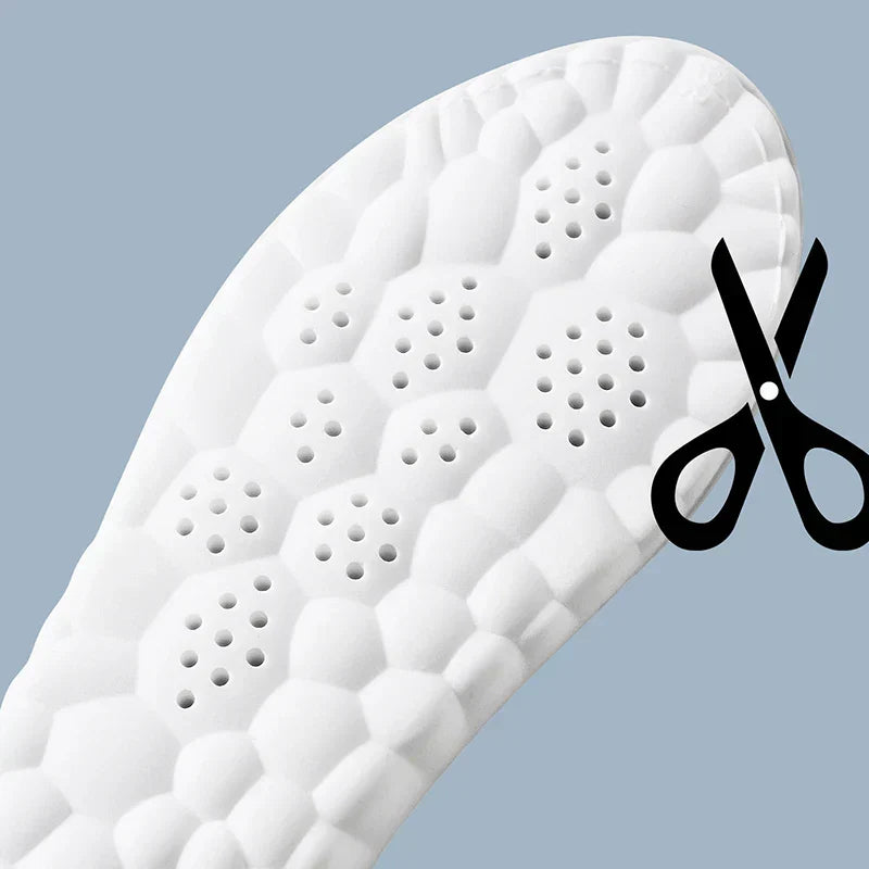Pair of HOOG ELASTICHE SPORT INLEGZOLEN, providing excellent arch support and foot comfort.