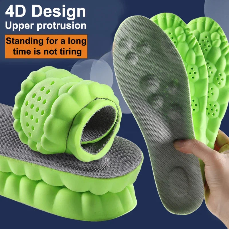 Full view of athletic gear enhancing insoles, HOOG ELASTICHE SPORT INLEGZOLEN for unisex use.