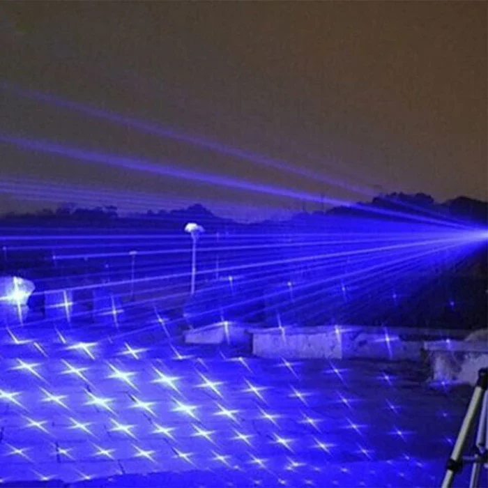 Durable unisex tactical blue laser lamp, ideal for hiking equipment & camping essentials. Reliable outdoor survival tool.