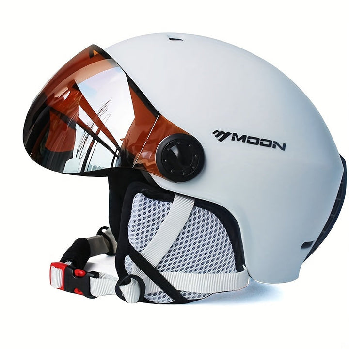 Premium unisex snowboard helmet ensures safety for all winter outdoor sports enthusiasts.