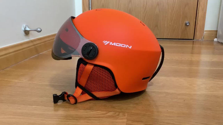 Sleek unisex ski helmet, perfect protective gear for snowboarding & cold weather sports.