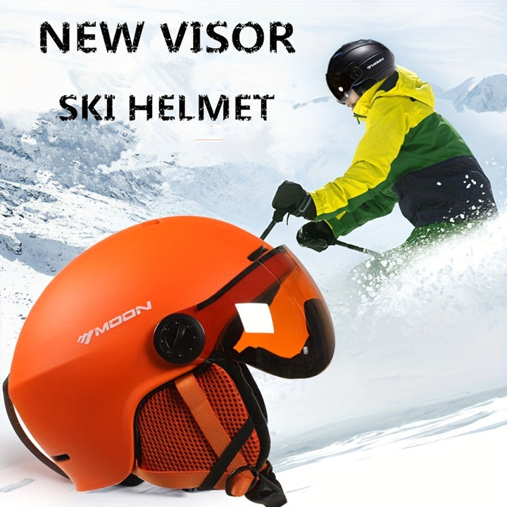 Ride safely with this adjustable unisex snowboard helmet; ideal for all winter outdoor sports.