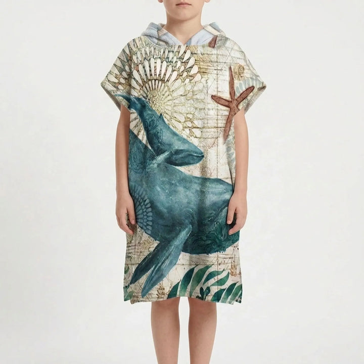 Stylish unisex quick changing poncho, perfect for beach, lake, pool, or outdoor showers.