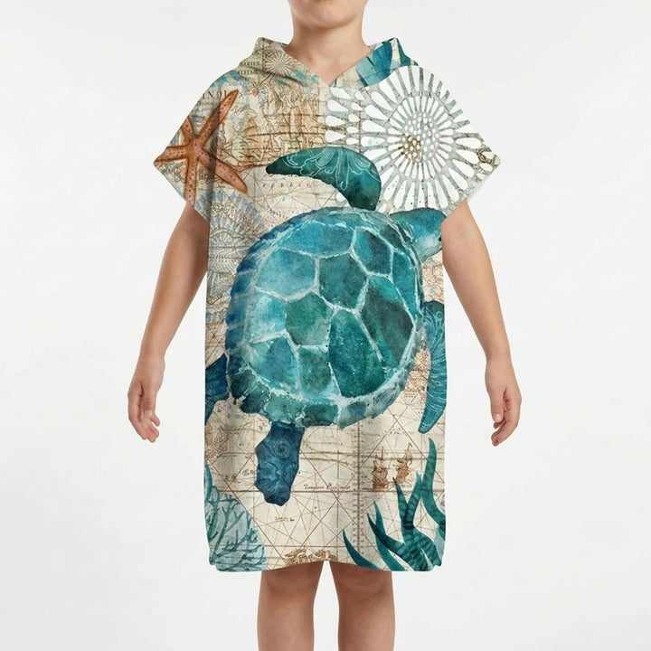 Lightweight, quick-dry hooded poncho for post-swim comfort & privacy when changing.