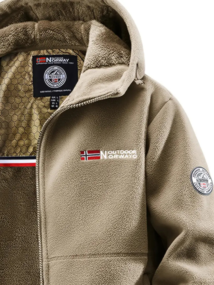 Stylish zip-up jacket, comfortable unisex outerwear for casual everyday adventures and warmth.
