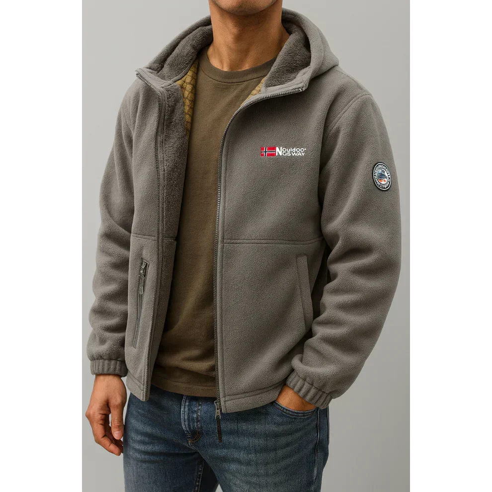 Soft, comfortable unisex hooded jacket, perfect casual outerwear for stylish everyday wear.