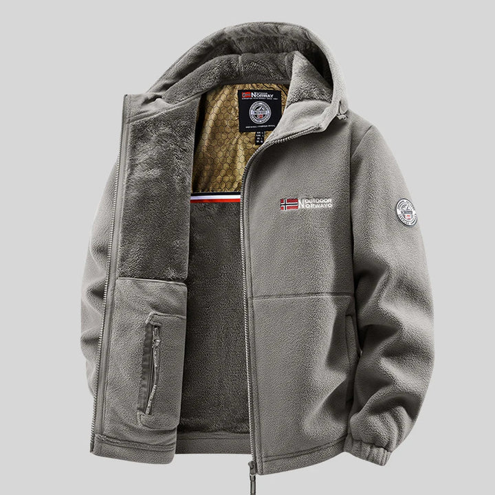 Lightweight unisex casual jacket. Comfortable hooded outerwear, ideal for everyday style & seasonal warmth.