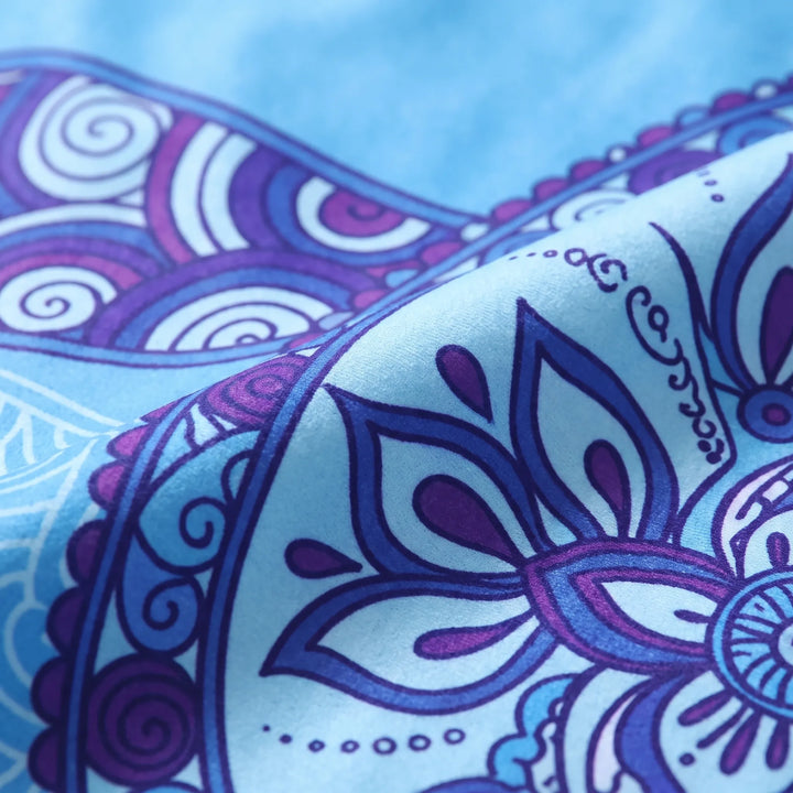 Tropical print unisex hooded changing poncho, oversized for easy portable changing at the beach, pool, or lake.