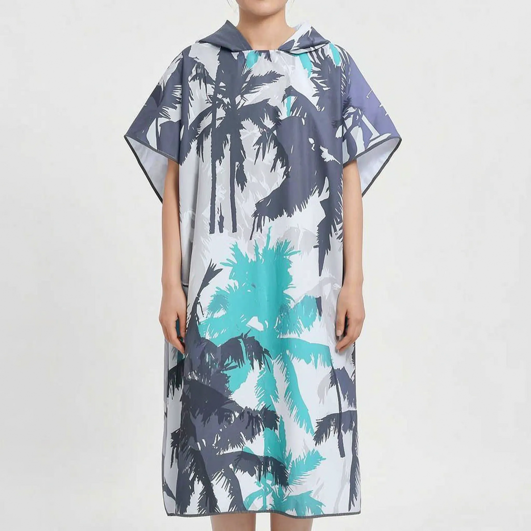 Essential hooded changing poncho for surfers & swimmers. Quick-dry, offers privacy for on-the-go changing anywhere.