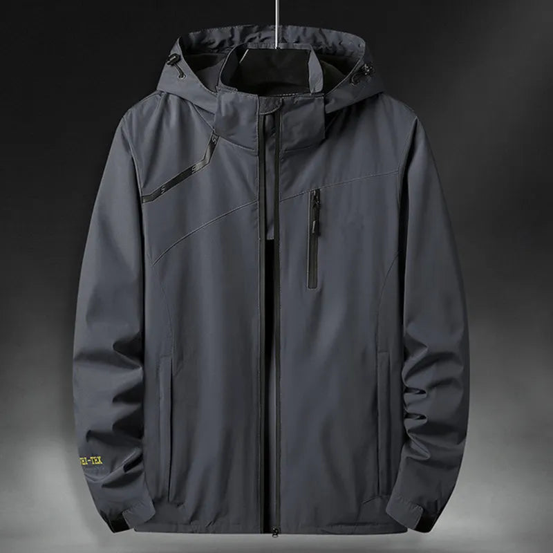 Durable unisex technical hooded jacket for outdoor adventures. Waterproof, windproof & breathable for an active lifestyle.