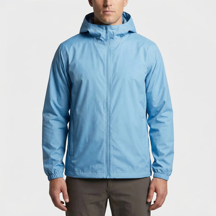 All-weather hooded windbreaker, perfect for camping & travel. Quick-dry unisex activewear.