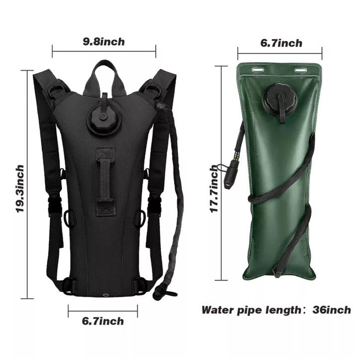 Essential HydraPack 3L hydration backpack. Unisex, lightweight, and waterproof for all outdoor activities & travel.