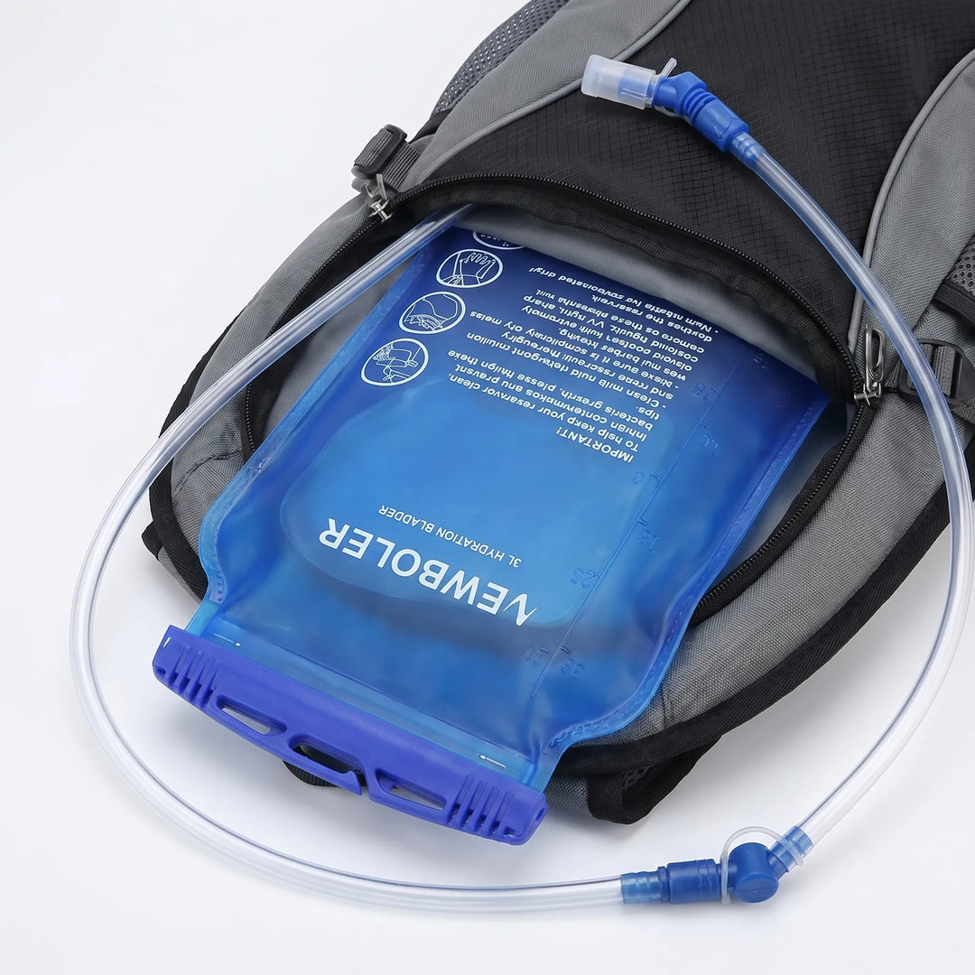 Flexible water bladder for cycling vests & sports packs, leak-proof design.