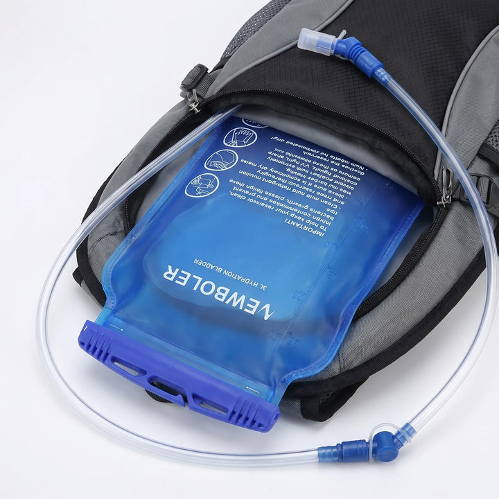 Flexible water bladder for cycling vests & sports packs, leak-proof design.