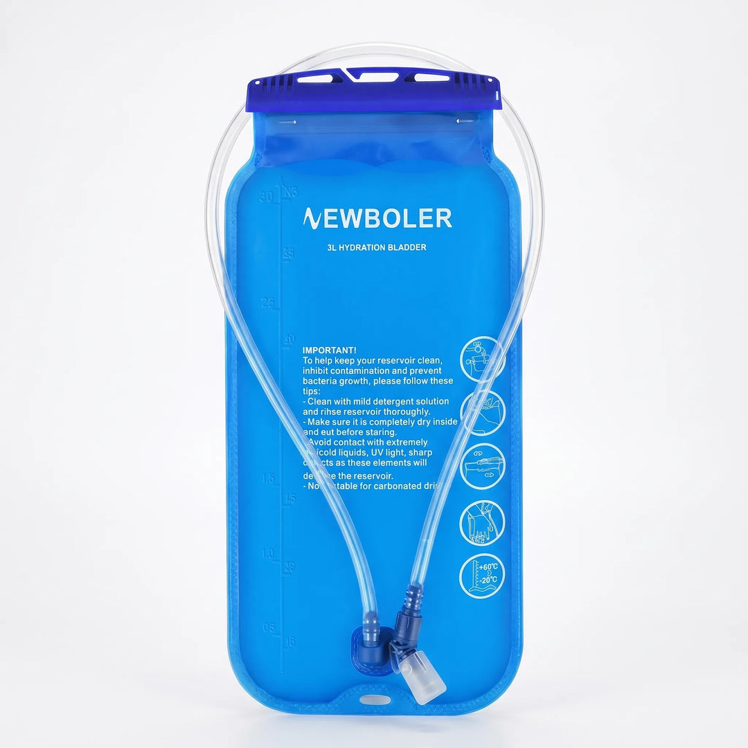 BPA-free hydration reservoir, 2L/3L, fits most hiking backpacks & running vests.
