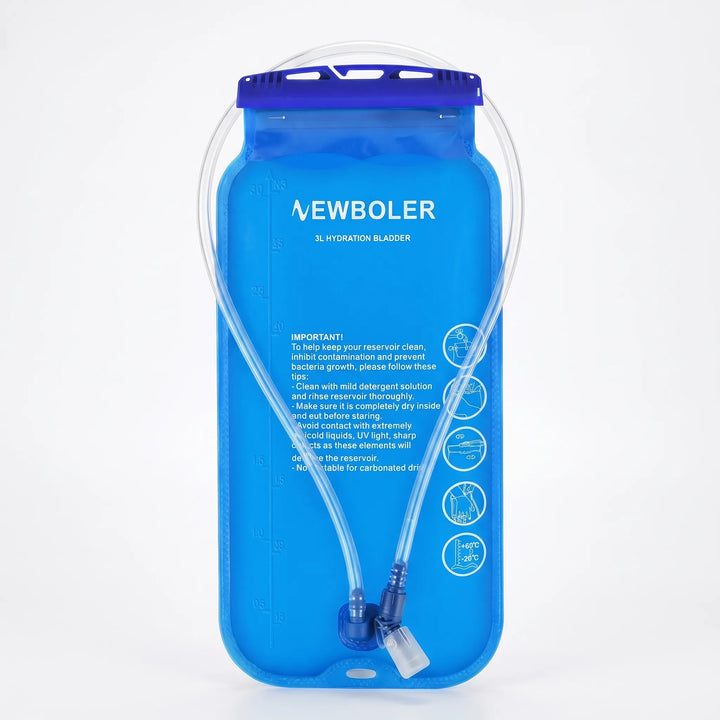 BPA-free hydration reservoir, 2L/3L, fits most hiking backpacks & running vests.