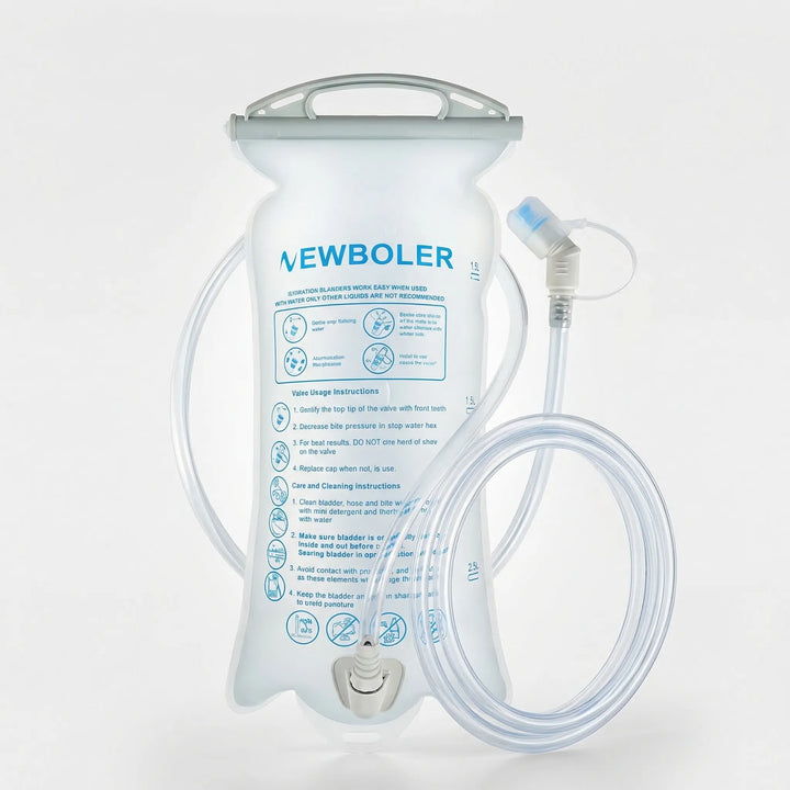 Hydration bladder with wide opening for easy refill, ideal for long runs & hikes.
