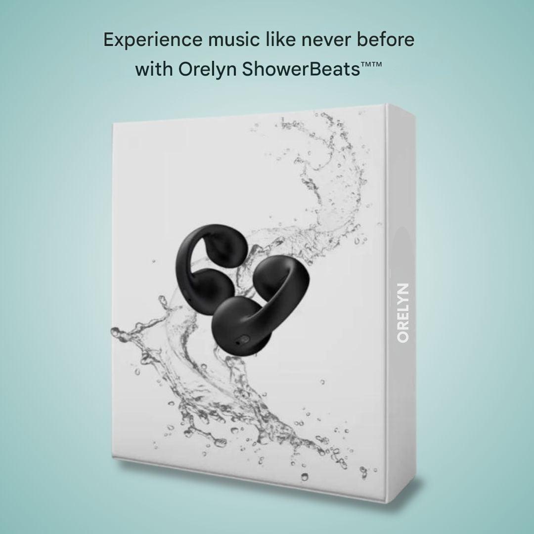 Premium wireless Bluetooth waterproof earplugs for ultimate comfort & sound during swimming, showering, & sport.