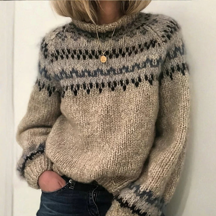 Comfortable unisex Icelandic wool turtleneck sweater. Warm, classic style pullover for cozy cold weather winterwear.