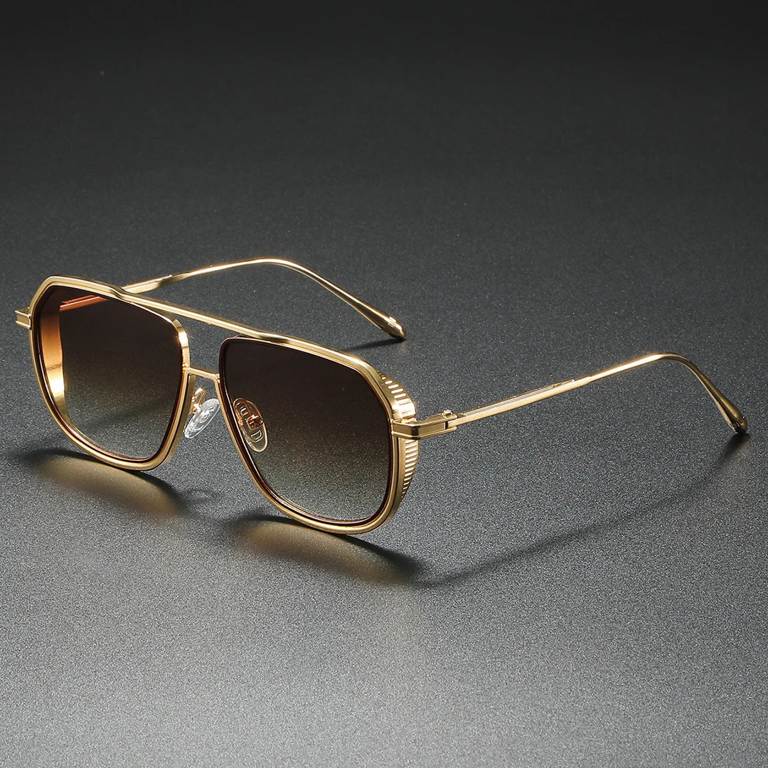 Stylish unisex Imperia sunglasses, metal frame, gradient lenses for UV400 protection. Luxury fashion accessory.