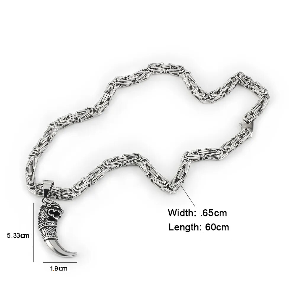 Womens Imperial Byzantine sterling silver chain necklace. Timeless and elegant jewelry for her.