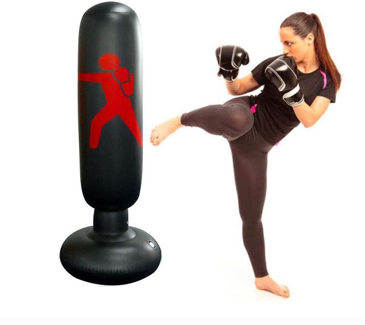 Freestanding inflatable punch bag for boxing, fitness, & stress relief. Great home gym sport equipment for kids & adults.