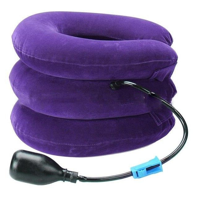 Unisex inflatable neck brace for cervical traction, stiff neck & posture correction.