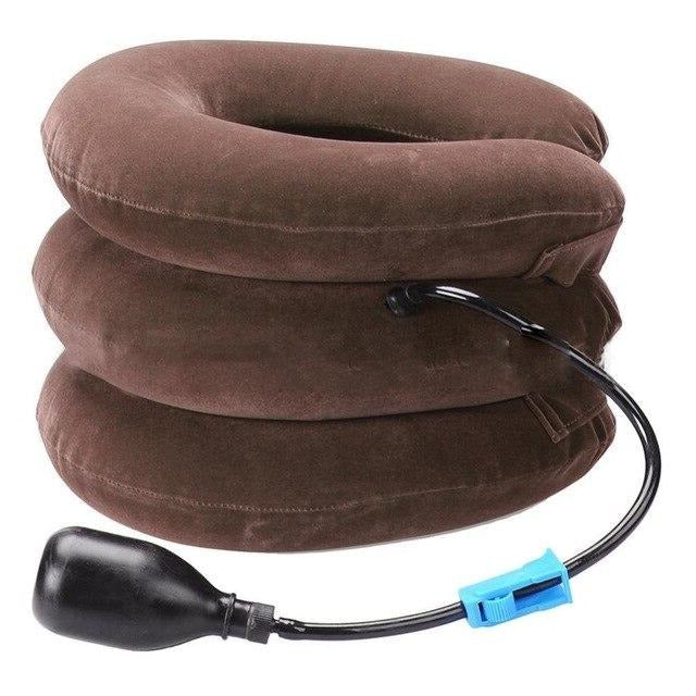 Adjustable inflatable cervical pillow for neck pain relief & comfortable support.